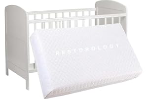 BUY ALL HERE Baby Cot Bed Mattress,Hypoallergenic Fabric, WaterProof, Extra Thick, Double Sided, Baby Travel Mattress With Removable Zip Cover, Colour White,Made in UK (110 x 54 x 7.5 CM)