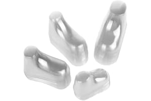 LTKJ 50Pcs/25 Pairs Clear Plastic Baby Feet Display Showcase, Shoe Trees, Toddler Booties Socks Shoes Supports Shaper Stand Holder for Store and Home - 8cm Transparent