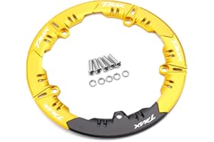 CXEPI Moto Accessorie Copri Puleggia Cinghia Trasmissione Scooter per Ya&ma&ha TMAX560 Tech MAX TMAX 560 2020-2022 2023 2024;T-MAX 530 TMAX530 DX SX 2017-2019,Oro-nero