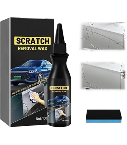 Kit Réparation Rayures Voiture - 2 Tubes De Crème + Éponge - Pour Rayures Légères Et Profondes