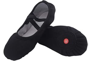 Acfoda Children's Adult Ballet Shoes Ballet Slippers with Split Leather Sole Size 22-44