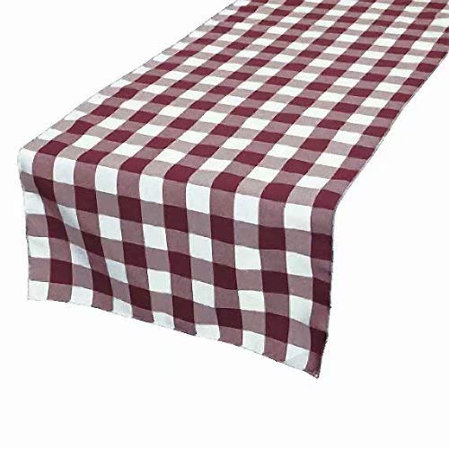 GFCC 14x120 Fushia Checker Tablerunner Checkered Table Runner Wedding Party Birthday Home Party Decoration Supplies