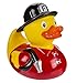 Every Boy's Hero - Novelty Fireman Rubber Bath Duck - Popular Ideal Fun Toys & Games Age 3+ Present Gift Idea for Christmas Xmas Stocking Filler Top Ups Birthdays Easter Rewards Treats Pocket Money - Boys Children Kids Boy Child - One Supplied