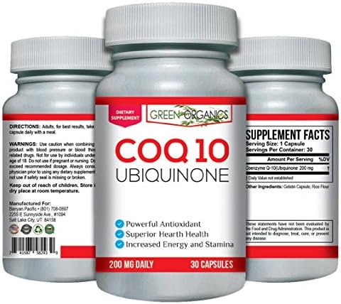 Ultimate COQ10 Supplement Pills - Coenzyme Q10 Capsules with 200mg of Pure Ubiquinone Protect Your Heart, Raise Energy Levels, Alleviate Pain and Improve Blood Pressure with no Side Effects