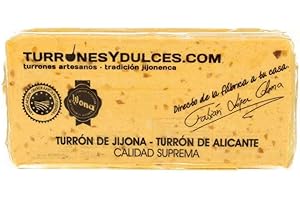 TURRONES FABIÁN Delicioso Turrón Artesano Jijona Refinado de 300 gramos