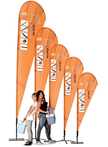 235 cm Altura de la lágrima Banderas - portátil, resistente a la intemperie y altamente atractivo de la lágrima de la bandera - Forecourt Signos - Banderas Jardín - conveniente para Promociones, interior-exterior, ferias, Exposiciones y Eventos - 235 CM Height Teardrop Flags - Portable, Weatherproof and Highly Attractive Teardrop Flag - Forecourt Signs - Garden Flags - Suitable For Indoor, Outdoor Promotions, Tradeshows, Exhibitions & Events