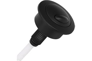 EUJRCF Black Toilet Flush Button, Dual Flush Toilet Push Button, Adjustable Toilet Flusher Button, Modern Minimalist Design for Toilet, Compatible with Twyford Toilet Flush Button, Black