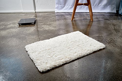 Pink Papaya Hochflor Luxus Badteppich – CLOUD – Größe (wählbar) 70 x 120 cm – Handgewebt – BEIGE – 40 % Baumwolle & 60 % Microfaser – schwere 1600 g/m² – Badteppich – Badvorleger – Badematte - 6