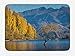 Produktbild Nature Bath Mat, Sunken Tree Lake on Mountain Range Exquisite Rural New Zealand Scenery, Plush Bathroom Decor Mat with Non Slip Backing, Earth Yellow Pale Blue 15.7x23.6 inch