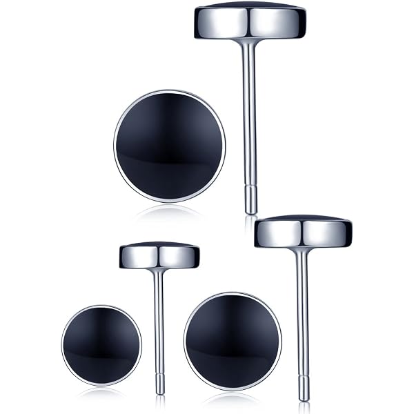 Infinite U - Set di 6 orecchini rotondi in argento Sterling 925