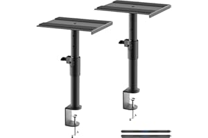 suptek Lautsprecher Wandhalterung Universale Soundbar Wandhalterung für Computer- und Regallautsprecher, 2er-Pack, Max. 23KG, Schwarz, SDM001GB