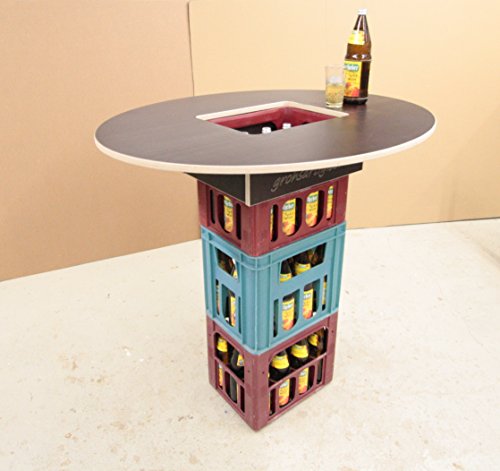 Preisvergleich Produktbild grohsartig® - Bierkasten Apfelweinkistentisch Tischaufsatz - wetterfest und unverwüstlich