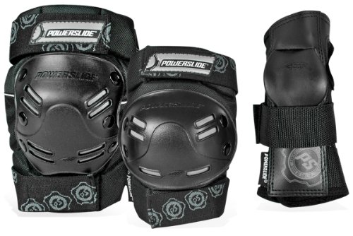 Powerslide - Kit de seguridad para adulto, 6 piezas, color negro negro negro Talla:extra-large