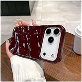 Lavderuar iPhone 17 Pro Max İle Uyumlu 3D Dalga Efektli Glossy Finish Premium Koruma Kılıfı - Deep Plum