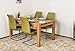 Produktbild Wooden Nature Esstisch-Set 413 inkl. 4 Stühle (grün), Buche massiv - 160 x 90 (L x B)
