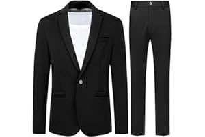 Allthemen Costume Hommes 2 pièces Slim Fit Costard Un Bouton Causal d'affaires pour Mariage