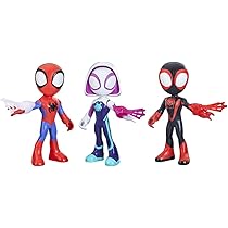 SPIDEY AND HIS AMAZING FRIENDS – Figura Gigante De Spidey De 22.5 Cm Con Accesorio Telaraña, Juguete Articulado Para Niños A Partir De 3 Años