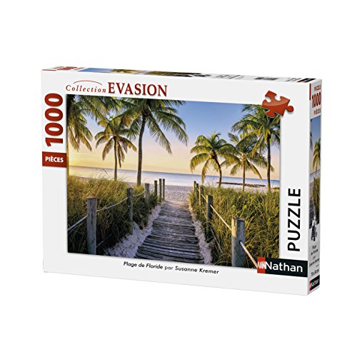 Preisvergleich Produktbild Nathan 87547 Puzzle – Strand von Florida – 1000 Teile