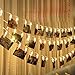 Produktbild Upxiang 1.5M 10 LED-hängende Karte Bild-Clips, Foto-Stöpsel-Schnur-helle Lampe, Innendekor, verwendbar für Haus / Hotel / Garage / Auto / Motorrad / Weihnachten / Hochzeiten / Valentinstag / Party / Pub / Konzert / Modenschau / Fenster-Anzeige (Warm Weiß)