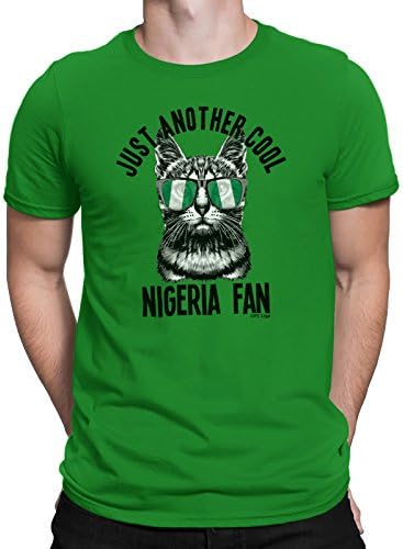 Funny Mens CAT T-Shirt Just Another Cool Nigeria Fan Football World Cup 2018 Man