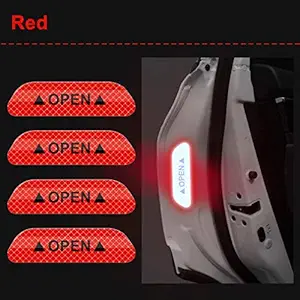 Durvient Car Door Reflective Warning Sticker (Red)