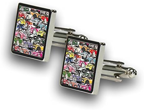 Cufflinks Chrome Rectangular By KoolKarz of BMW Mini Cars
