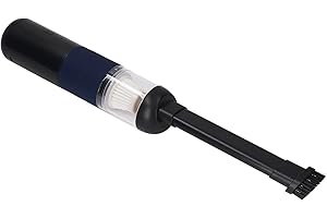 PYHODI Mini Aspirapolvere Portatile per Auto Portatile Senza Fili, 20000Pa Forte Aspirazione Portatile con Accessori Versatili, Spazzola per la Pulizia, Dust Buster Ricaricabile Senza (Nero e Blu)