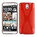 Produktbild Cadorabo Hülle für HTC Desire 610 Hülle in Inferno Rot Handyhülle aus flexiblem TPU Silikon im X-Line Design Silikonhülle Schutzhülle Soft Back Cover Case Bumper Inferno-Rot