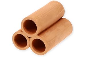 GARPET Decoración de acuarios Pirámide 3er XL Decoración de acuarios Cueva para gambas Tubo para gambas Cueva para cangrejos Tubo para siluros Tubo para desove (Terracota)