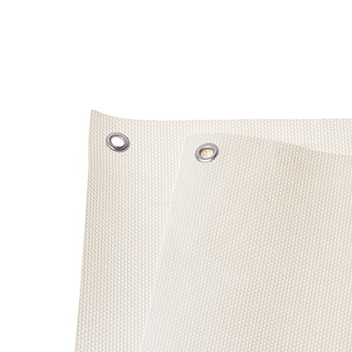 Balkonumspannungen Balkonverkleidung Sichschutz Balkonbespannung Balkon Winschutz Balkonstoff VENTANARA® (500 x 75 cm, Creme) - 2