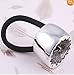 niceeshop(TM) Punk Cuff Wrap Hair Styling Ring Mirror Metal Ponytail Holder,Silver