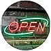 Produktbild Open LED Barlicht Neonlicht Lichtwerbung Neon Sign Shop Business Advertisement Board Electric Display Dual Color Green & Red 400mm x 300mm st6s43-i2002-gr