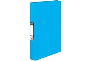 ED Pukka A4 Glossy 2-Ring Binder Files School Work Office 40mm Spine File Organiser (Blue)