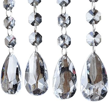 Wellchat Acrylic Crystal Bead Hanging Strand Manzanita Trees Wedding Centerpiece Decor 12pcs
