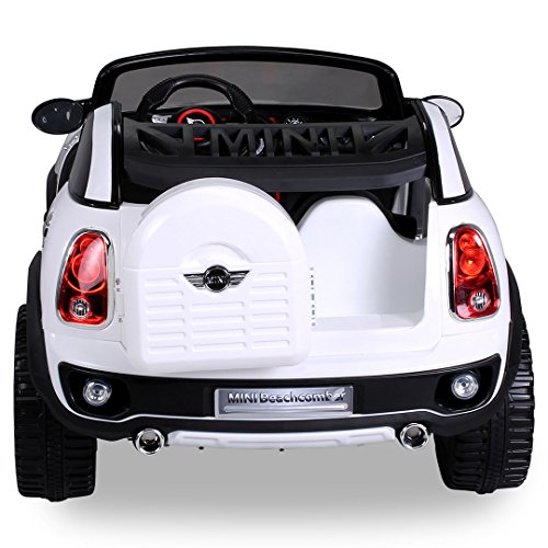 NEU Kinder Elektroauto Lizenzierter Original BMW Mini Beachcomber Lizenziert 2 x 45 Watt Motor Elektro Kinderauto Kinderfahrzeug (weiß)