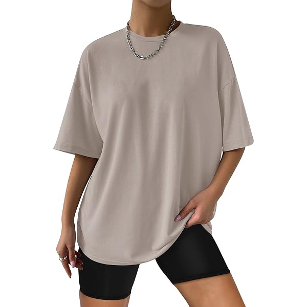 FUPHINE Women's Loose Fit Crewneck T-Shirt - Soft Cotton Short Sleeve Basic Tee - View #9
