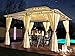 Produktbild Swing & Harmonie LED - Pavillon 3x4m Minzo - inkl. Seitenwände mit LED Beleuchtung + Solarmodul Gartenpavillon Partyzelt Gartenzelt (ohne Moskitonetz, Creme)