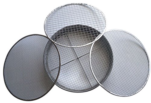 Practicool Gartensieb, Edelstahl, 4 austauschbaren Sieben (3 mm, 6 mm, 9 mm, 12 mm) - 5