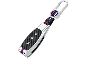 OTMIK Silikonowe osłony na kluczyki samochodowe ze stopu cynku, włókno węglowe, do Forda Focus 3, 4, ST, Mondeo, MK3, MK4, Fiesta, Fusion, Kuga, Ecosport, breloczek, akcesoria (srebrne), srebro, 8.5*4.3*1