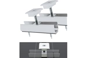 Aurinktron 2pcs Soportes de Riel de Aluminio & 2pcs Abrazaderas Centrales Kit de Montaje de Paneles Solares para añadir 1 Panel Fotovoltaico