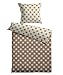 Produktbild Leonado Vicenti 6 tlg. Bettwäsche 135x200 cm in taupe/beige aus Microfaser modern Sterne Wendebettwäsche mit Reißverschluss Sparset mit Spannbettlaken