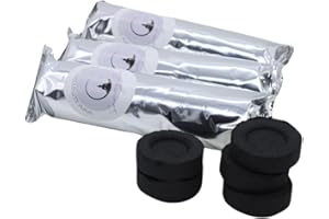SamayZen - 30 Pastillas de carbón Natural litúrgico 40 mm - Ideal para sahumar y Quemar Incienso o Cachimba - Fácil de encender - Larga duración para un Rituál (30)