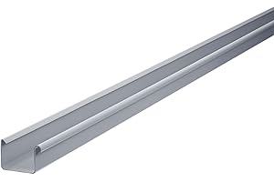 INEFA grondaia in plastica, canale di gronda scatolare 200cm NW 68, grigio accessori per grondaie, grondaia in PVC, montaggio facile, Made in Germany