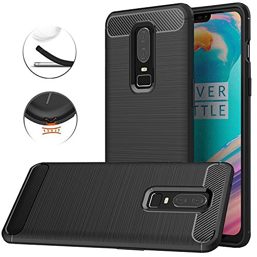 Kaira Premium Shock Proof Carbon Fibre Brushed Textured Armour Series - Ultimate Protection from Drops in Slim profile, Durable, Anti Scratch, Perfect Fit, Air Cushion Anti Shock Technology, Impact Resistant Flexible TPU Phone Back Case Cover for OnePlus 6 (Carbon Black) RS.149 (85.00% Off) - Amazon