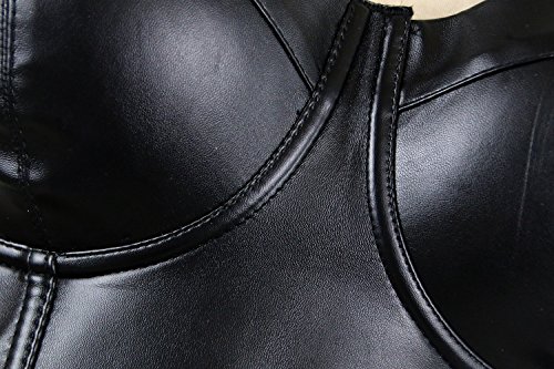 Charmian – Damen Bustier aus Kunstleder – Biker-Look – Verführerisch - 5