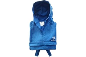 Seamar Accappatoio Bambini Microfibra Con Cappuccio Tessuto Tecno per Casa Palestra Piscina Mare e Viaggio