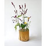 Originelle Bodenvase aus massivem Lärchenholz