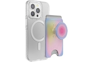 PopSockets Telefonplånbok för MagSafe med Grepp- Aura | PopWallet, rymmer 3 kort, magnetisk, avtagbar, säker, lila, aura, för