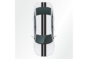 Kiwistar - rayures vipère - 2 pièce 20 x 400 cm rayures de course, rayures de rallye rayures décoratives Se rallier réglage décor Autocollant de voiture