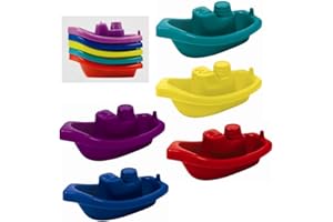 The Home Fusion Company Enfants Little Stars Bain Bébé Time Bateaux Ensemble de 5 Plastique Flottant Jouets